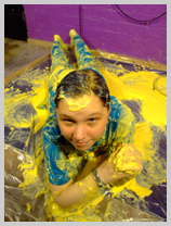  Nurse Wendy-Household gunge-tests a medical scrub suit featuring Nurse Wendy-Household, Registered Gunge Nurse 