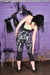 Yoga Suit Gunge Fest view details of set gm-2g027, Honeysuckle fills her spandex Yoga suit with green and purple gunge!