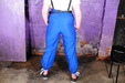 Hosedown in Blue Overalls view details of set gm-4h008, Miss Abigail washes off after the mud